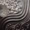 #739 Black with Steel Wash: Black color base with steel gray hand rubbed into recesses